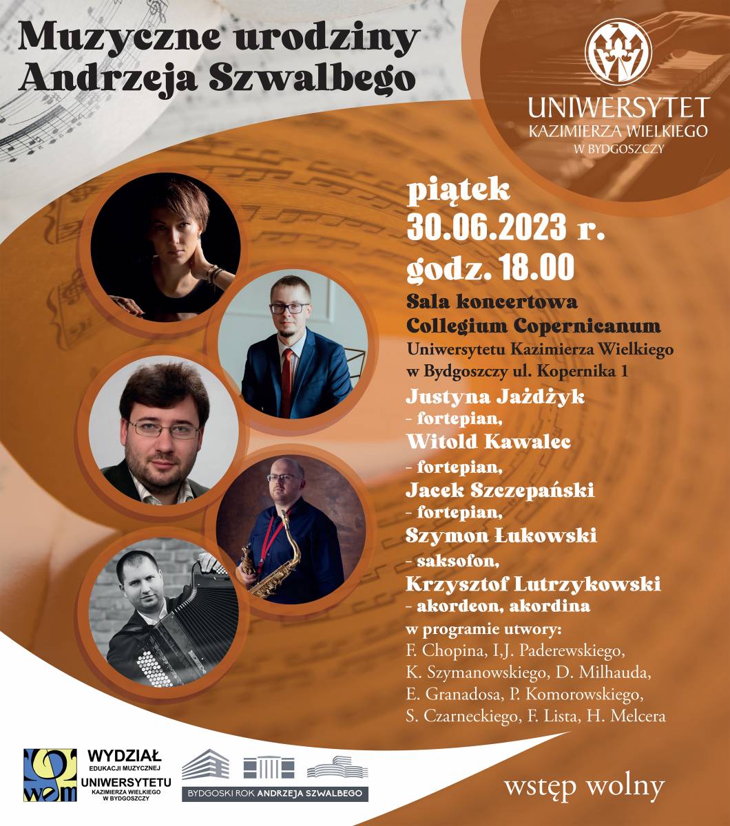 Plakat koncertu z okazji Roku Andrzeja Szwalbego